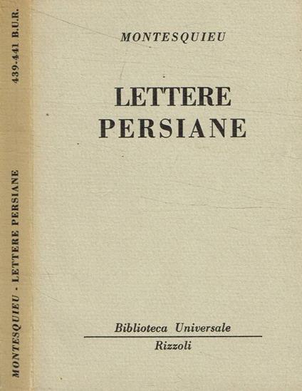 Lettere persiane - Charles L. de Montesquieu - copertina