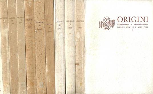 Origini. Preistoria e Protostoria delle Civiltà Antiche. Vol. I, Vol. II, Vol. III, Vol. IV, Vol. V, Vol. VII, Vol. VIII, Vol. IX, Vol. X - Salvatore Puglisi - copertina