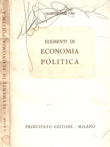 Elementi di economia politica - Giuseppe Ugo - copertina