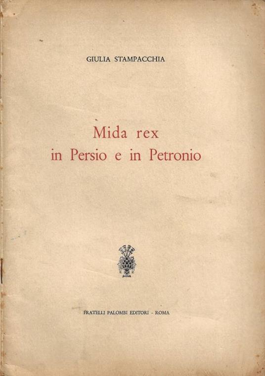 Mida rex in Persio e in Petronio - copertina
