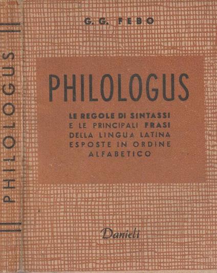 Philologus - copertina