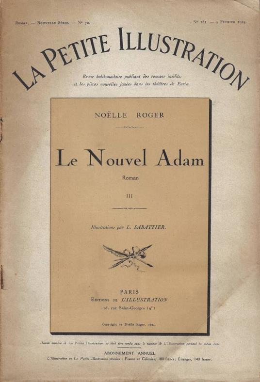 Le Nouvel Adam. Vol. III - copertina
