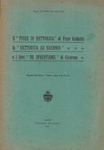 Il fiore di rettorica di Frate Guidotto- La rettorica ad Arenno e i libri De Inventore di Cicerone