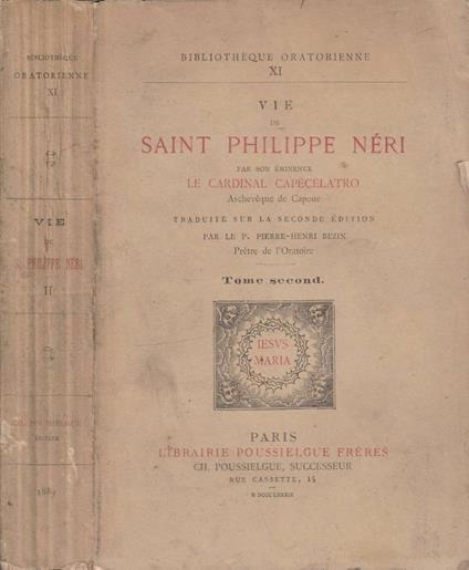 Vie de Saint Philippe Neri vol II - copertina