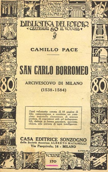 San Carlo Borromeo, Arcivescovo di Milano 1538-1584 - copertina