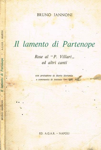 Il lamento di Partenope - copertina