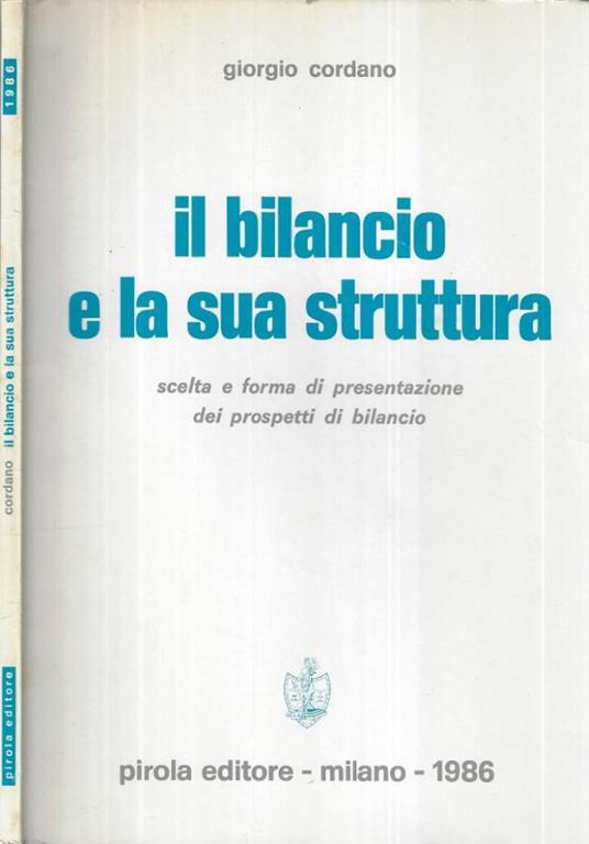 Il bilancio e la sua struttura - copertina