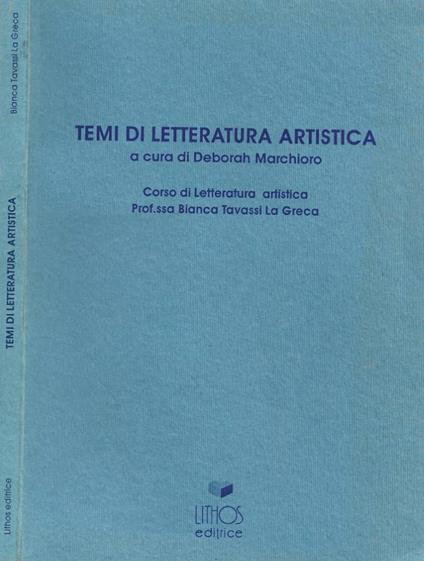 Temi di letteratura artistica - copertina
