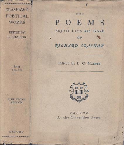 The poems english, latin and greek of Richard Crashaw - copertina