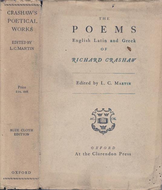 The poems english, latin and greek of Richard Crashaw - copertina