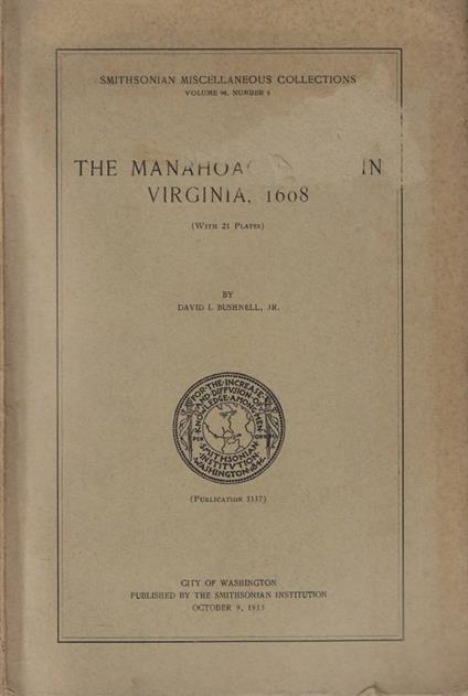 The manahoac tribes in Virginia, 1608 - copertina