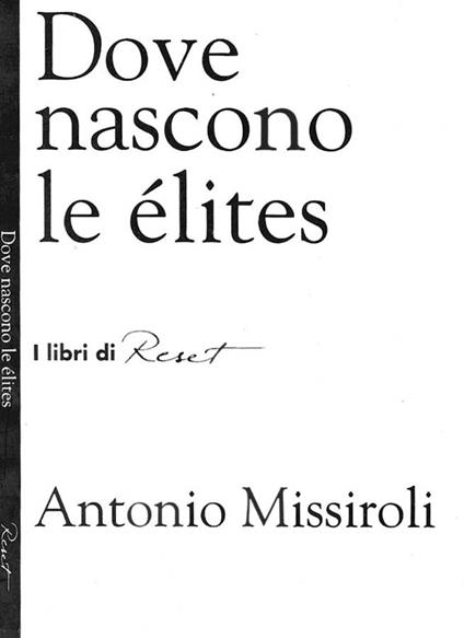 Dove nascono le élites - copertina