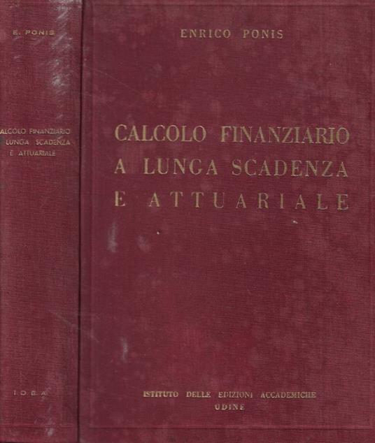 Calcolo finanziario a lunga scadenza e attuariale - copertina