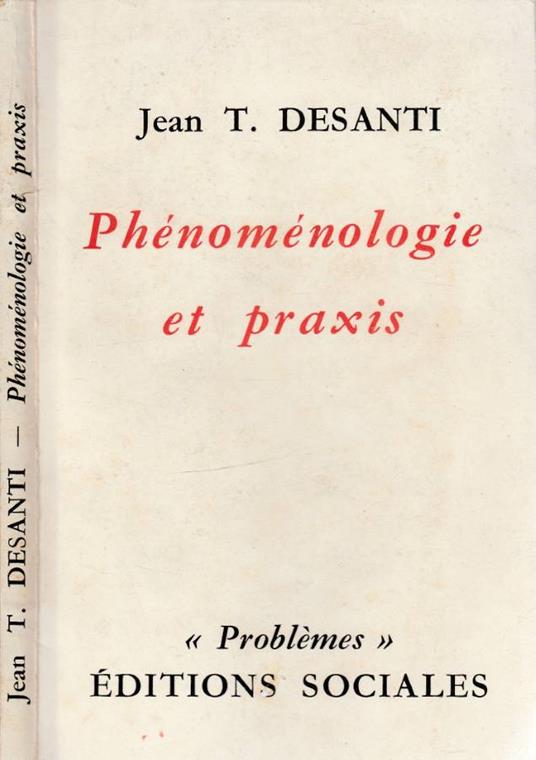 Phenomenologie et praxis - copertina