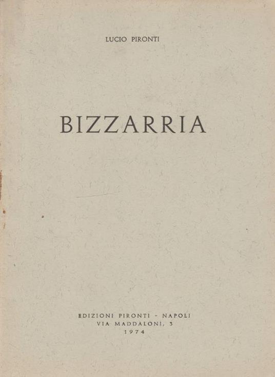 Bizzarria - copertina