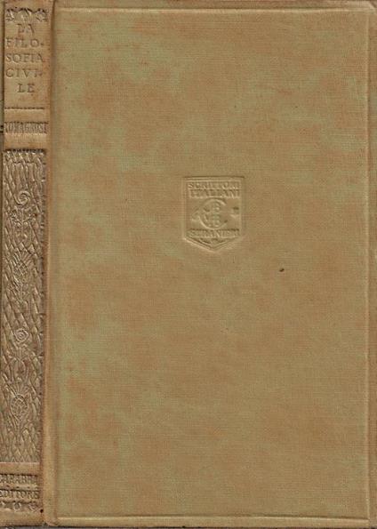 La filosofia civile - copertina