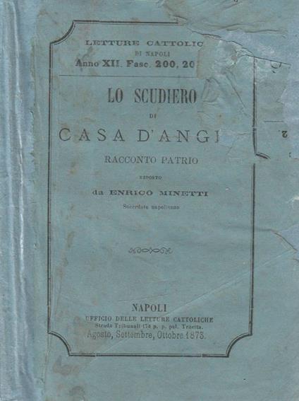 Lo scudiero di Casa D'Angiò - copertina