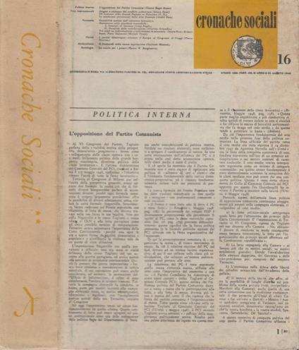 Cronache sociali vol II - copertina