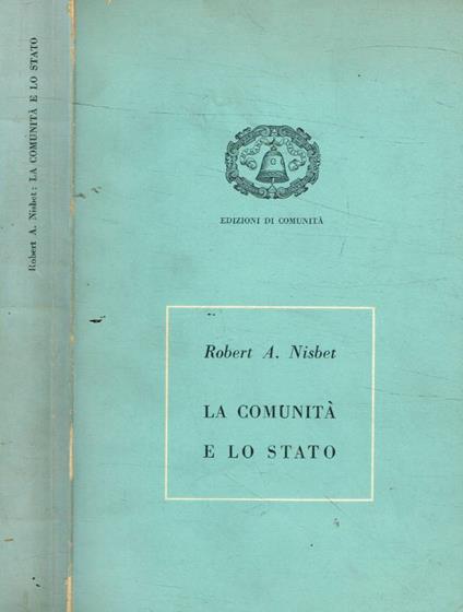 La comunità e lo stato - copertina