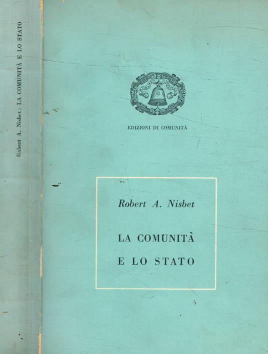 La comunità e lo stato - copertina