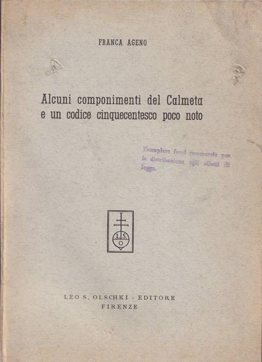 Alcuni componimenti del Calmeta e un codice cinquecentesco poco noto - copertina