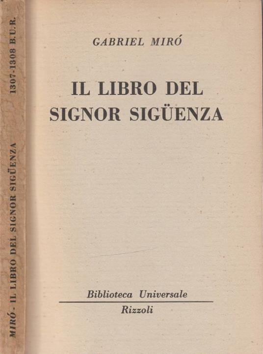 Il libro del signor Siguenza - copertina