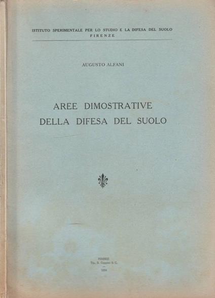 Aree dimostrative della difesa del suolo - Augusto Alfani - copertina