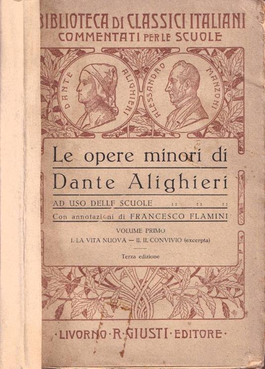 Le opere minori, vol. I - Dante Alighieri - copertina