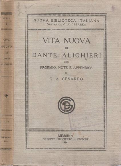 Vita Nuova - Dante Alighieri - copertina