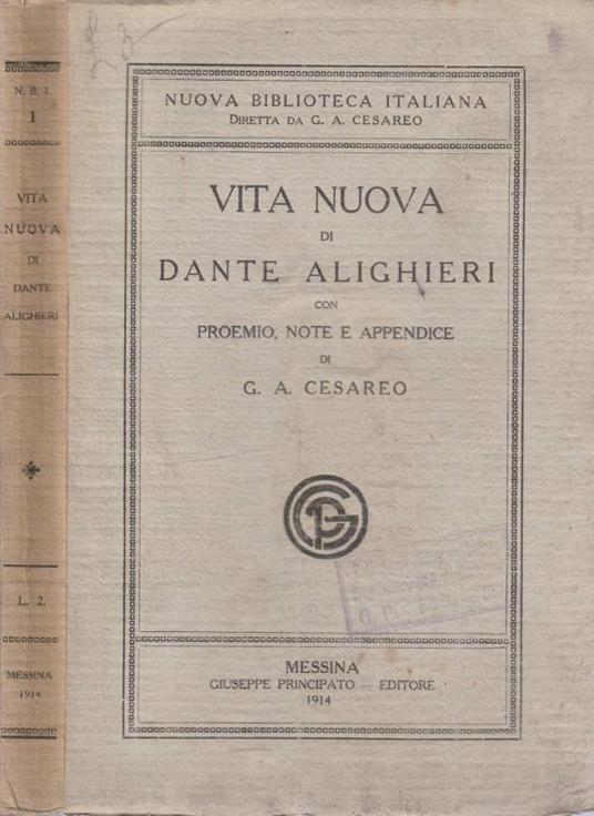 Vita Nuova - Dante Alighieri - copertina