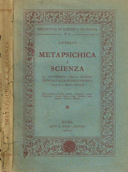 Metapsichica e scienza - Anhelus - copertina