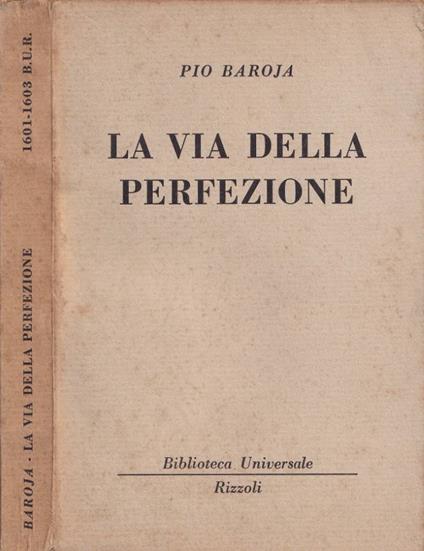 La via della perfezione - Pio Baroja - copertina