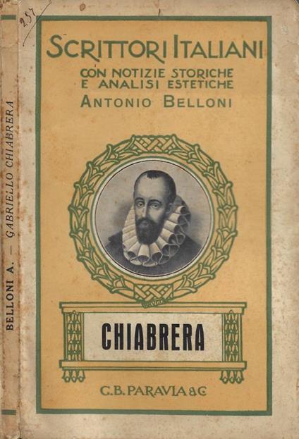 Gabriello Chiabrera (1552-1638) - Antonio Belloni - copertina