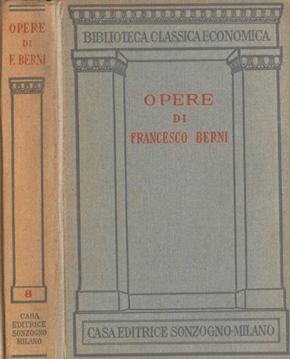 Opere - Francesco Berni - copertina