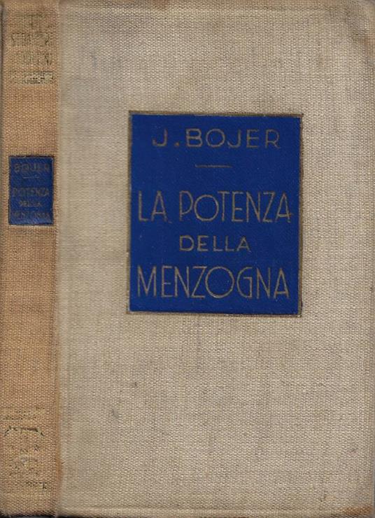 La Potenza della Menzogna - Johan Bojer - copertina