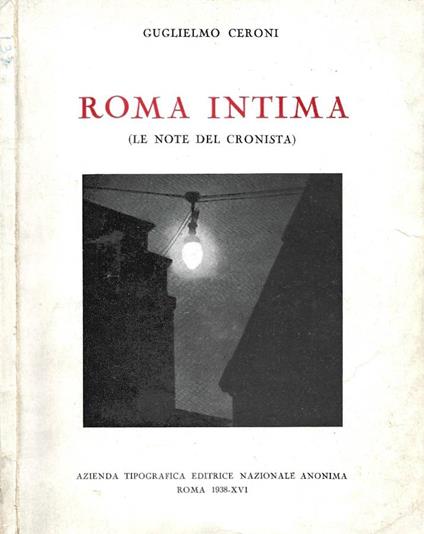 Roma intima (Le note del cronista) - Guglielmo Ceroni - copertina