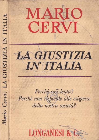 La giustizia in Italia - Mario Cervi - copertina