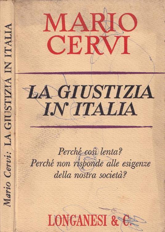 La giustizia in Italia - Mario Cervi - copertina