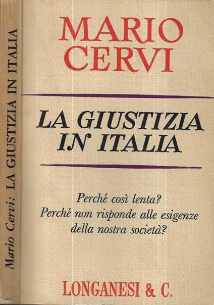 La giustizia in Italia - Mario Cervi - copertina