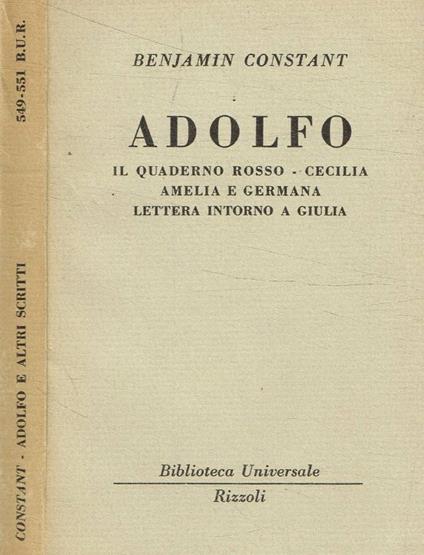 Adolfo - Benjamin Constant - copertina