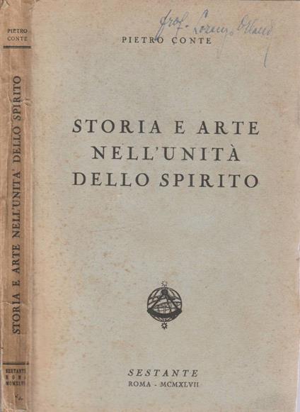Storia e arte nell'unità dello spirito - Pietro Conte - copertina