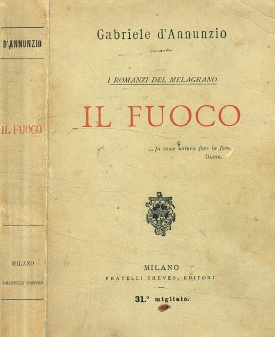 Il fuoco - Gabriele D'Annunzio - copertina