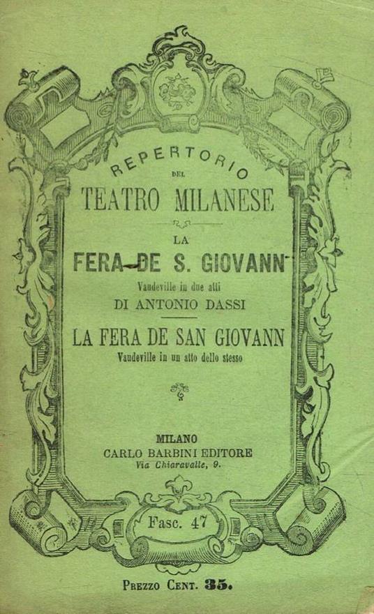 La fera de S.Giovann - Antonio Dassi - copertina