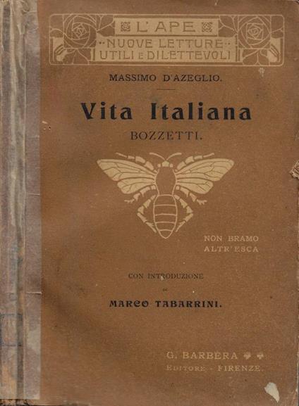 Vita Italiana - Massimo D'Azeglio - copertina