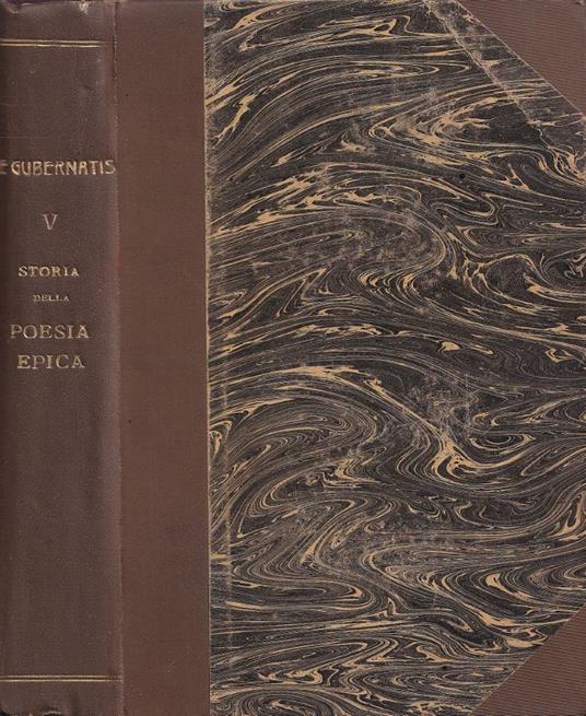 Storia della poesia epica - Angelo De Gubernatis - copertina