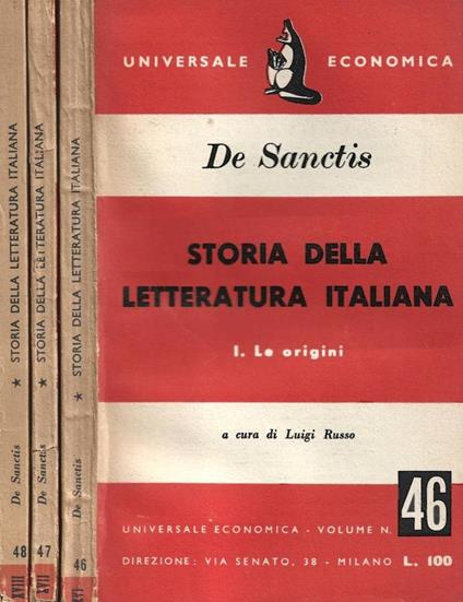 Storia della letteratura italiana. Tre volumi - Francesco De Sanctis - copertina