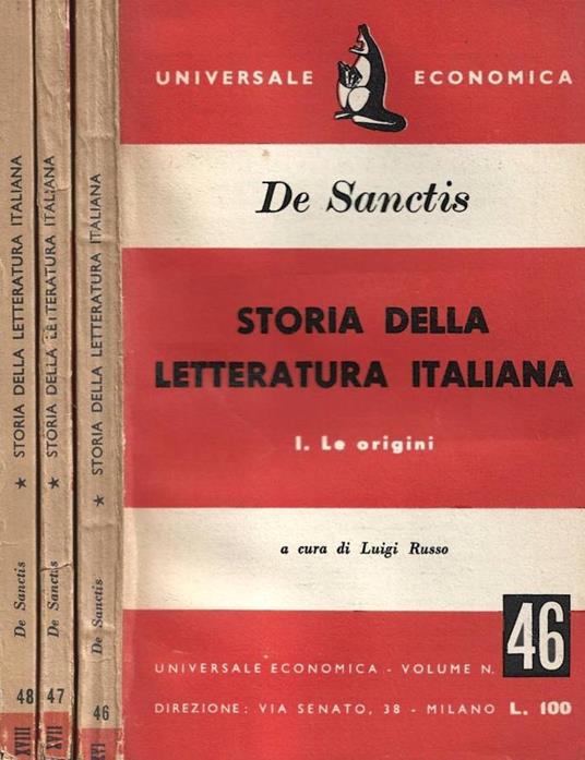 Storia della letteratura italiana. Tre volumi - Francesco De Sanctis - copertina
