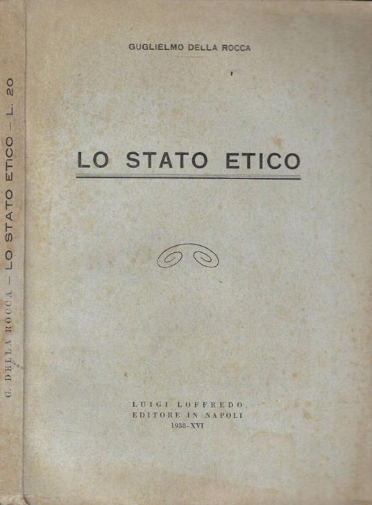 Lo stato etico - Guglielmo Della Rocca - copertina