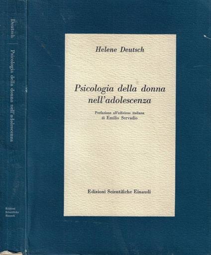 Psicologia della donna nell'adolescenza - Helene Deutsch - copertina