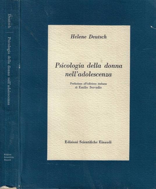 Psicologia della donna nell'adolescenza - Helene Deutsch - copertina